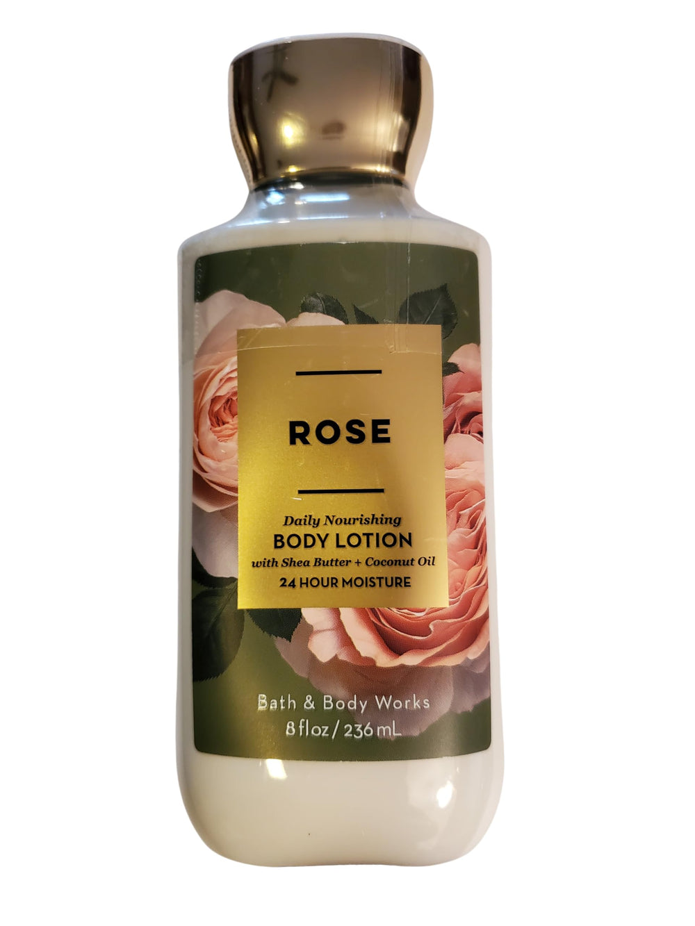 Bath & Body Works Rose Body Lotion bottle offering silky moisture for daily skin care.