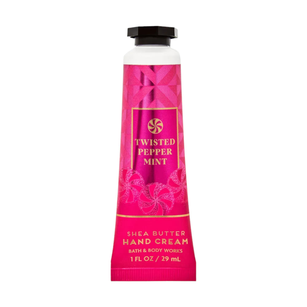 Bath & Body Works Shea Butter Hand Cream Twisted Peppermint on-the-go hydration.