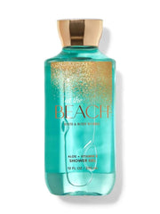 Bath and Body Works Signature Collection shower gel bottle in At The Beach scent for refreshing cleanse.