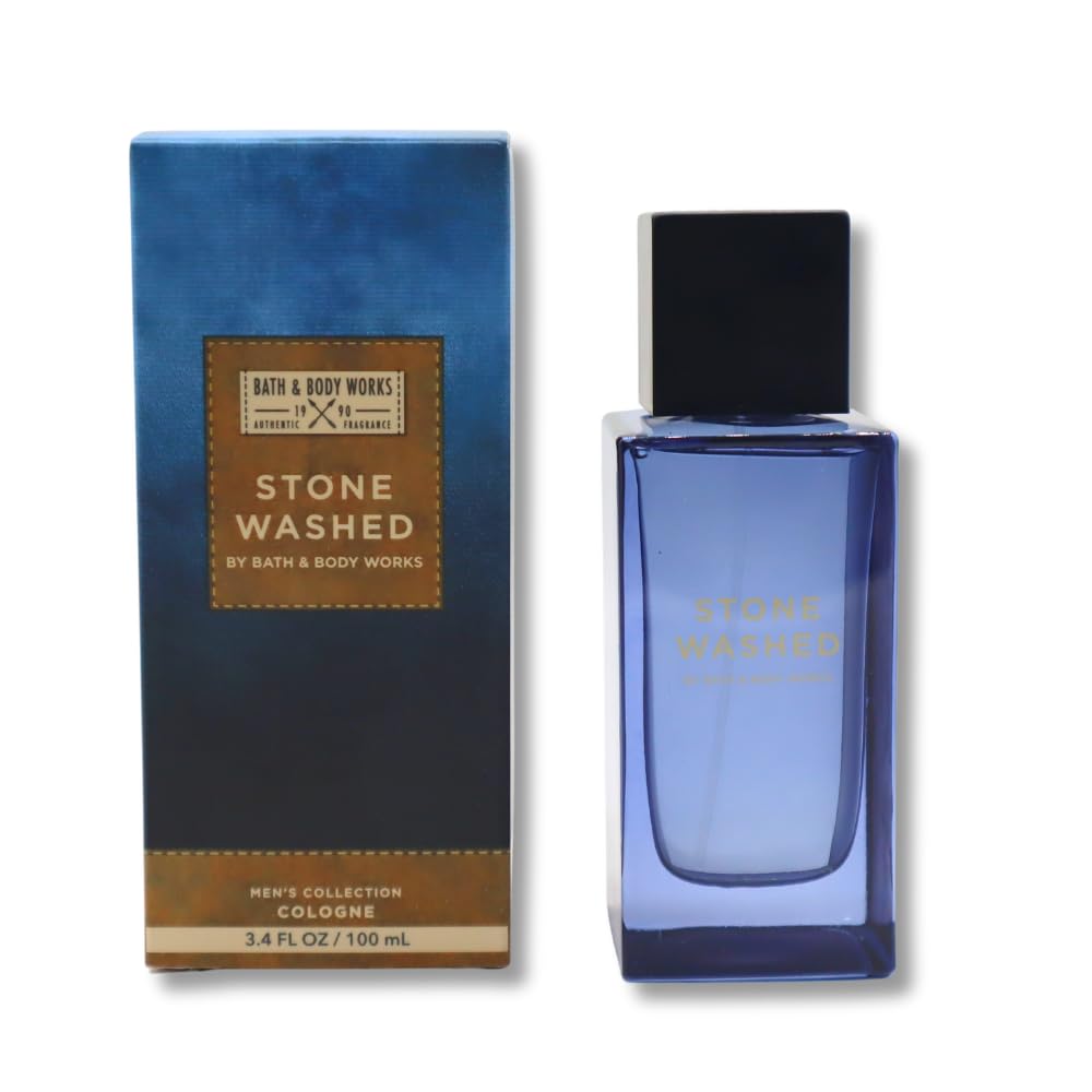 Bath & Body Works Stone Washed Cologne bottle—masculine design delivering all-day freshness
