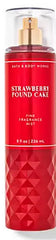 Bath & Body Works Strawberry Pound Cake body spray bottle with pump for easy, even fragrance