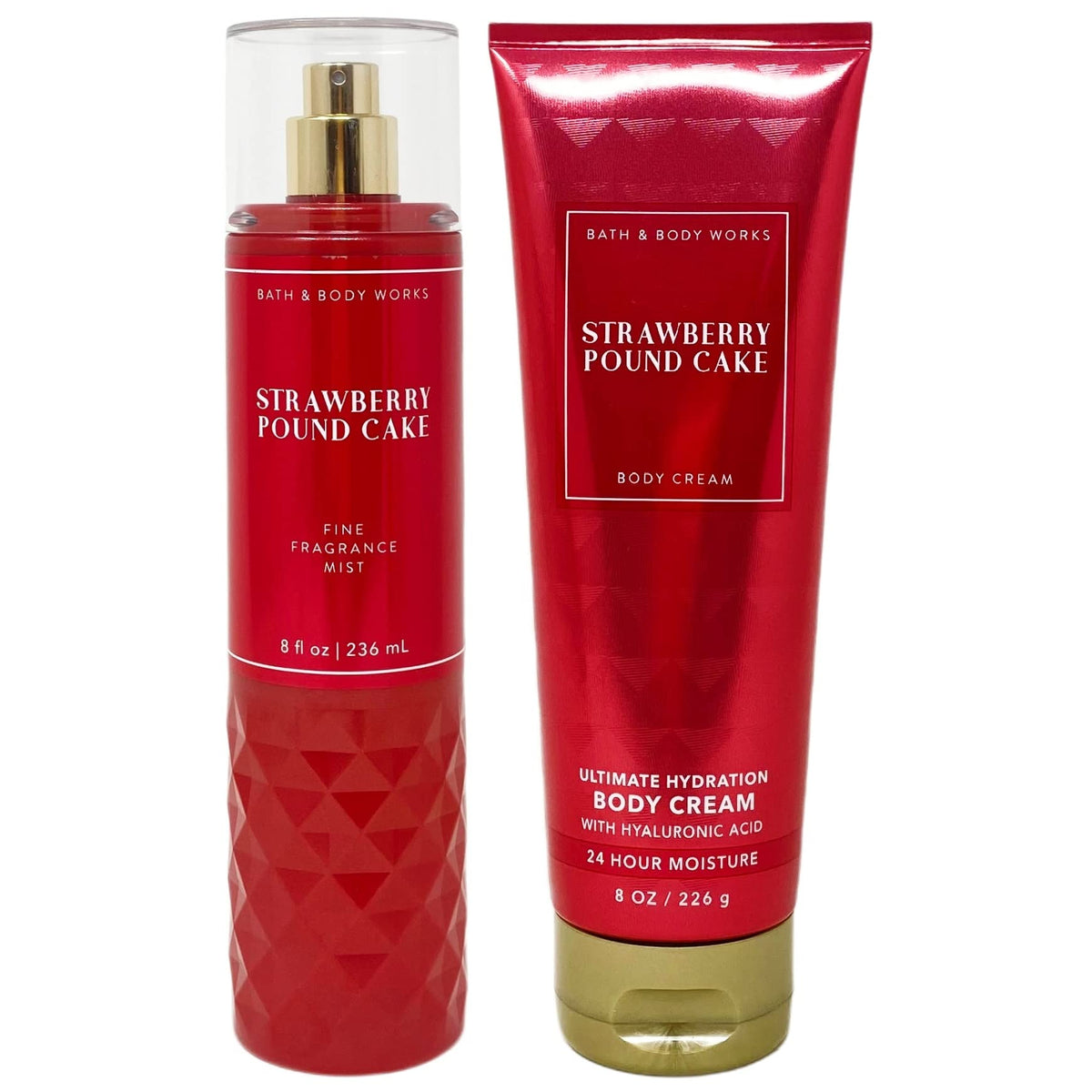 Bath & Body Works Strawberry Pound Cake gift set box for gifting or premium display.