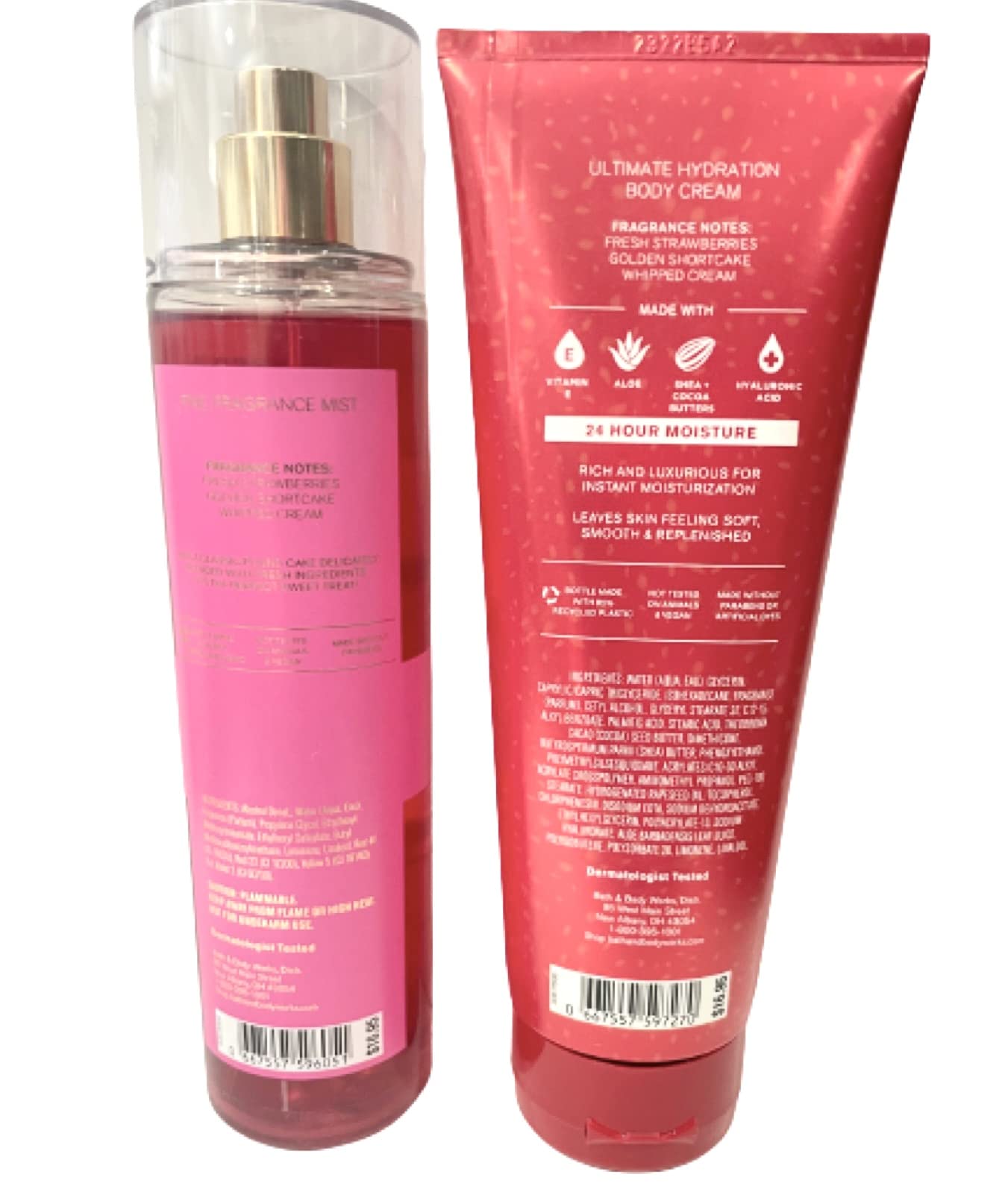 Bath & Body Works Strawberry Pound Cake body cream tub highlighting rich hydration and aroma.