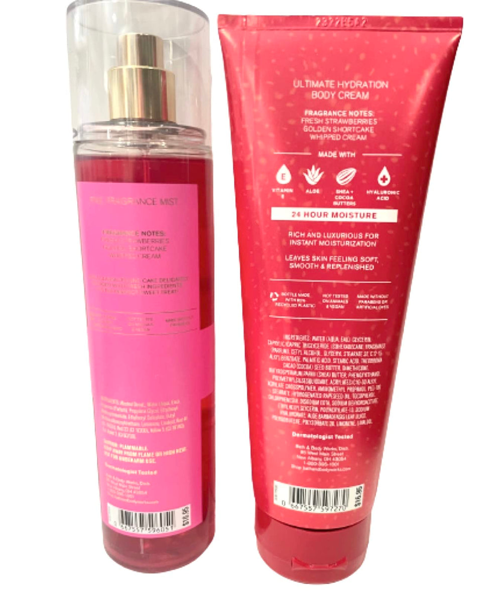 Bath & Body Works Strawberry Pound Cake body cream tub highlighting rich hydration and aroma.