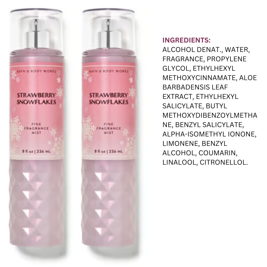 Bath & Body Works Strawberry Snowflakes gift-set packaging ready for gifting