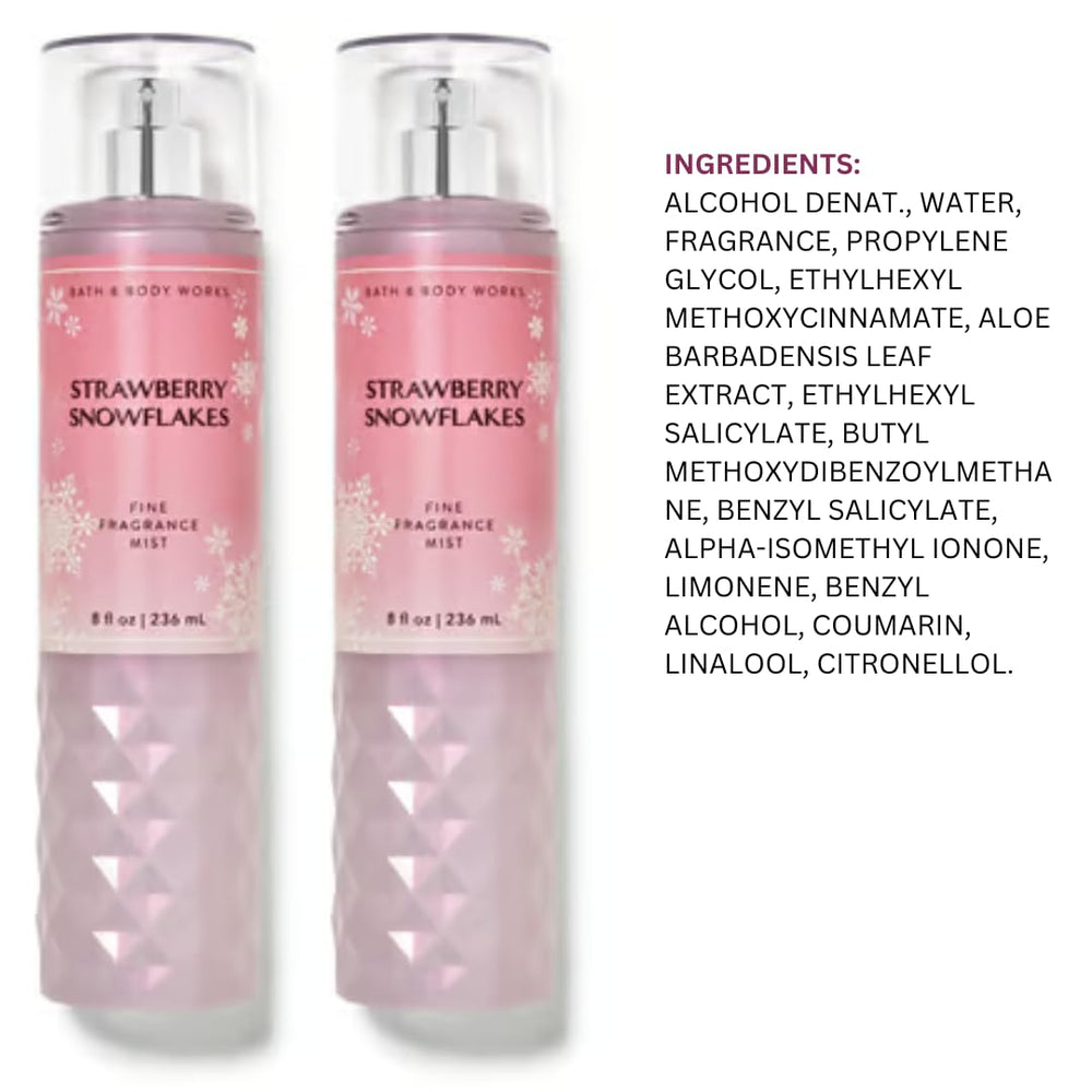 Bath & Body Works Strawberry Snowflakes gift-set packaging ready for gifting
