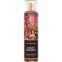 Bath & Body Works Sweet Whiskey spray bottle for everyday fragrance and light skin hydration.