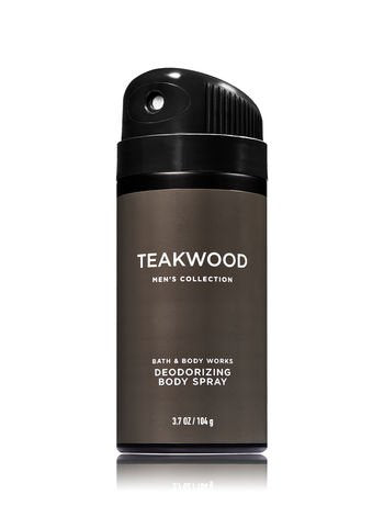 Bath & Body Works Teakwood 2-in-1 wash bottle for quick grooming.