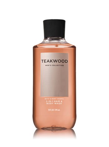 Bath & Body Works Teakwood gift-set box showcases versatile care duo.
