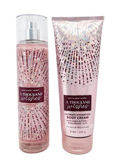 Bath & Body Works Thousand Wishes body cream close-up provides 24-hour moisture.