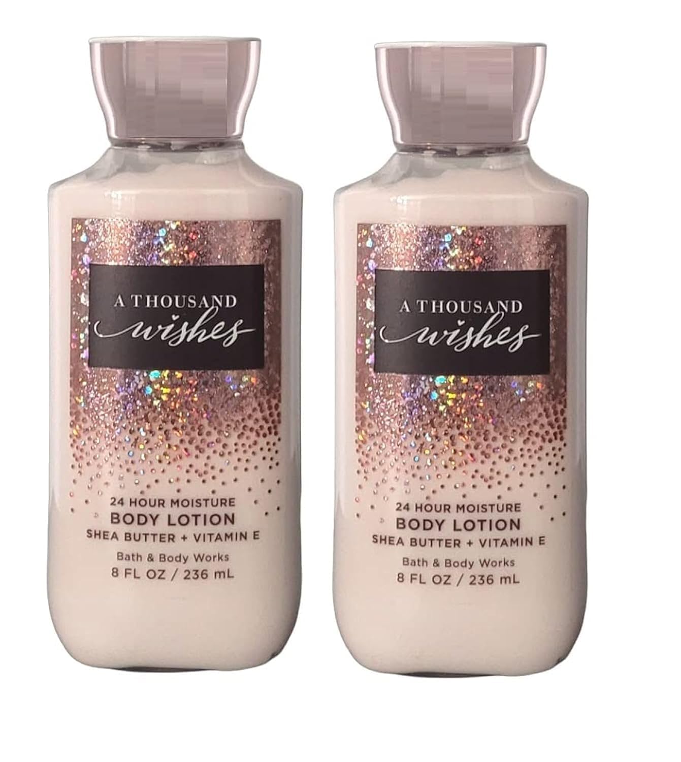 Bath & Body Works Thousand Wishes Super Smooth Lotion 8oz two-pack for lasting hydration and fragrance