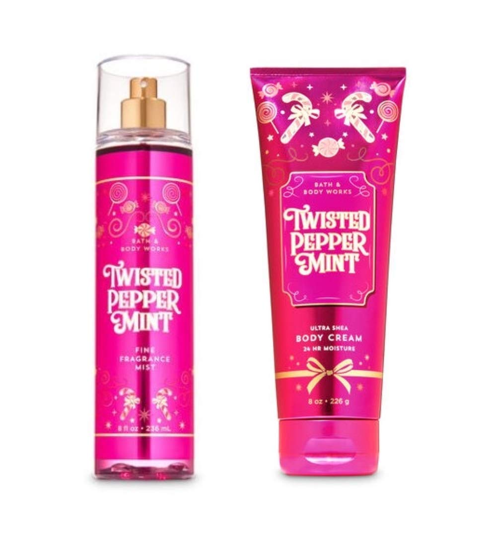 Bath & Body Works Twisted Peppermint mist full-size bottle for long-lasting pulse-point fragrance