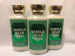 Bath and Body Works Vanilla Bean Noel 3-pack lotion bottle with comforting vanilla scent for daily skin care