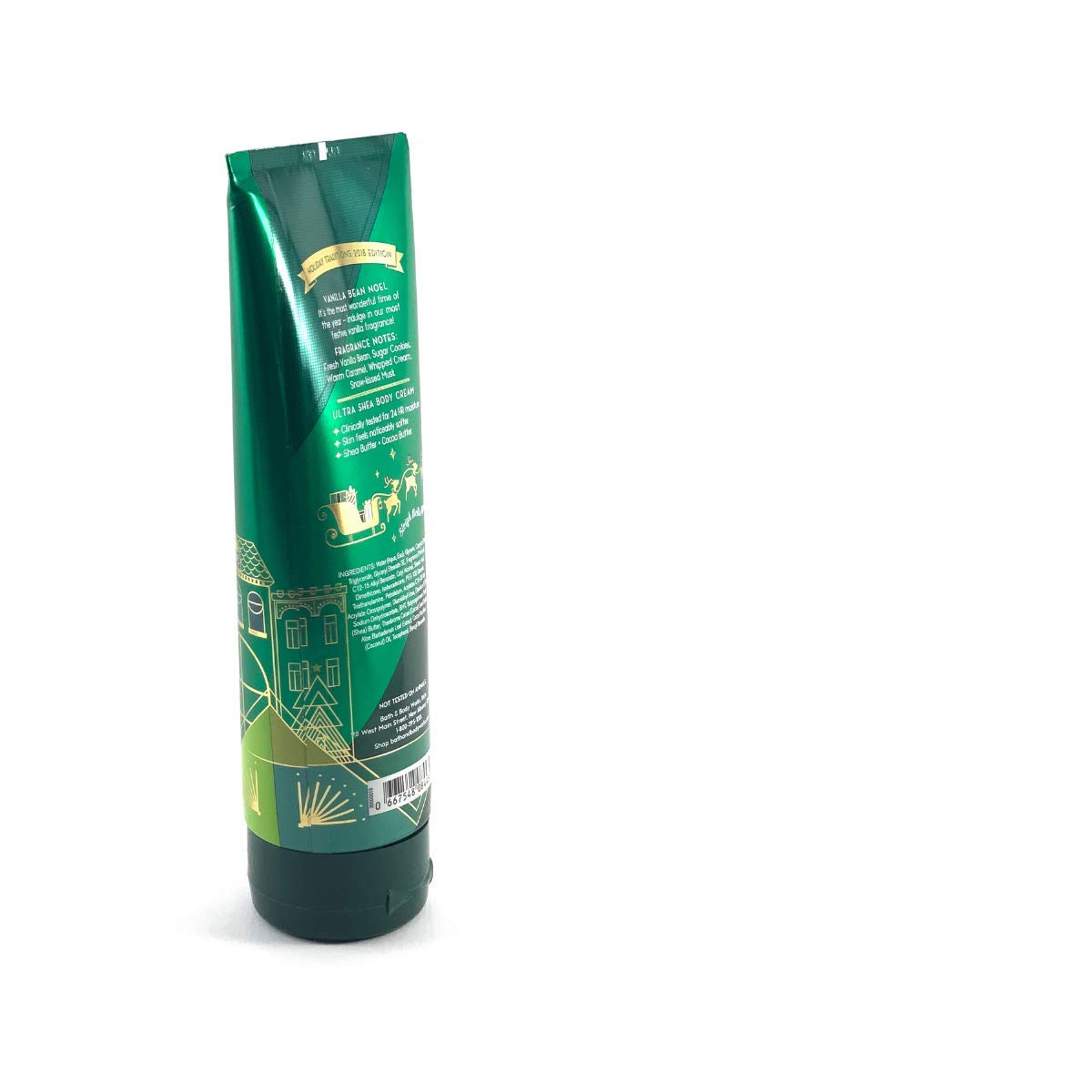 Bath & Body Works Vanilla Bean Noel 8oz Ultra Shea Cream dispense action captures easy application