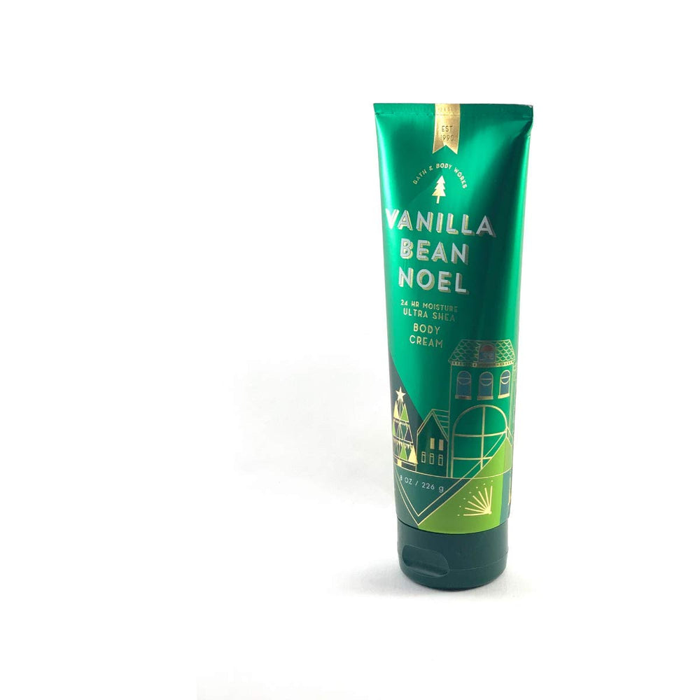 Bath & Body Works Vanilla Bean Noel 8oz Ultra Shea Cream texture closeup highlights rich, creamy consistency