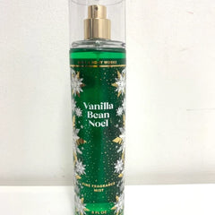 Bath & Body Works Vanilla Bean Noel mist bottle for festive scent layering with aloe hydration