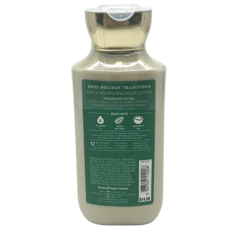 Bath and Body Works Vanilla Bean Noel scent profile image conveys warm vanilla and caramel notes