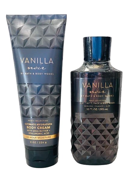 Bath & Body Works Vanilla Noir body cream 8 oz for deep hydration with vanilla bergamot aroma