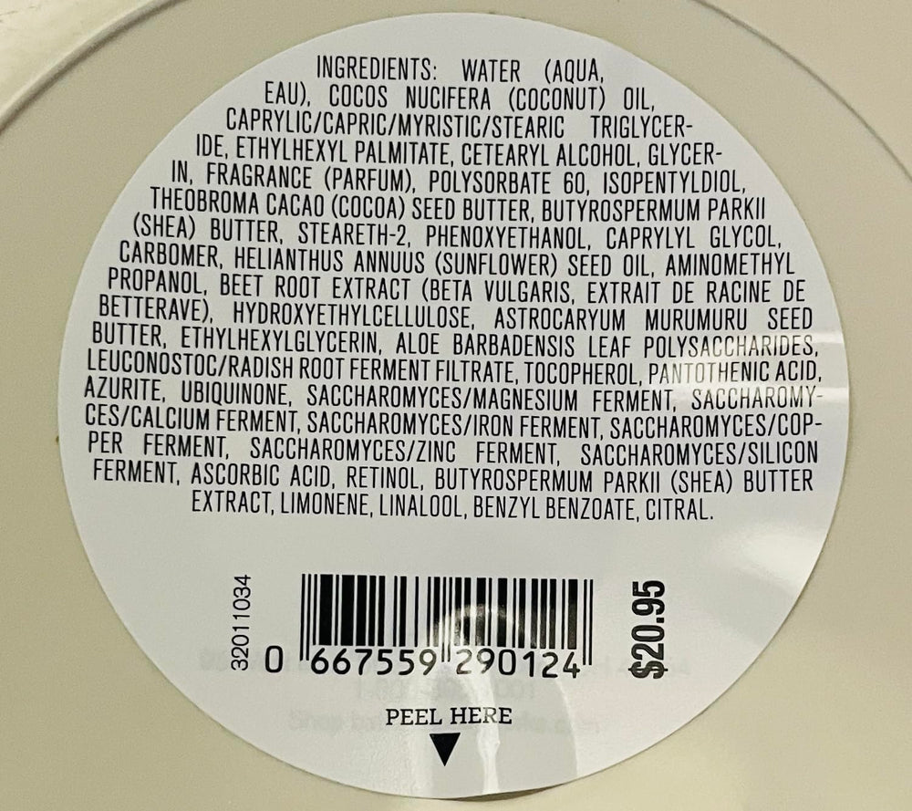 Bath and Body Works Vanilla Romance whipped body butter application suggests intense hydration.