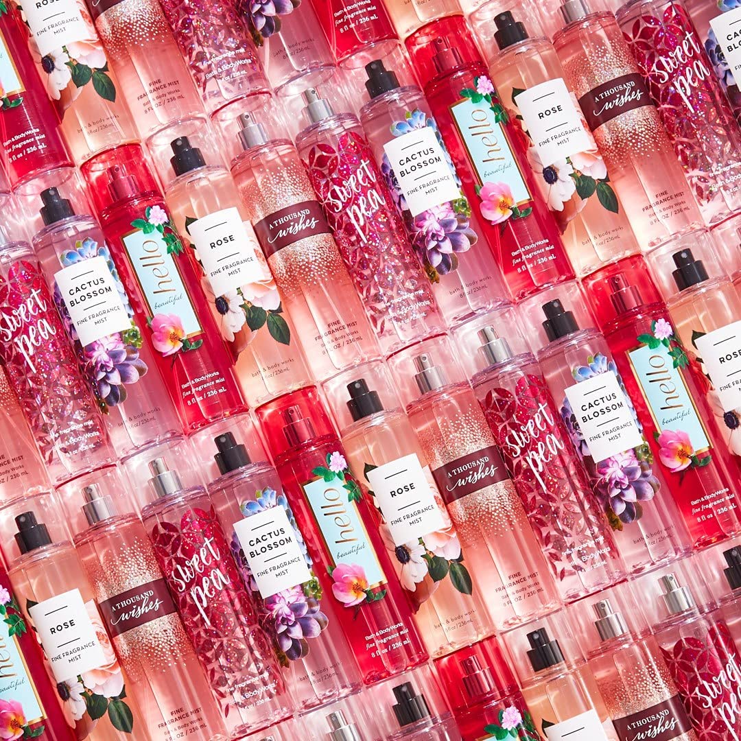 Bath & Body Works Velvet Sugar mist applied on skin for a refreshing scent.