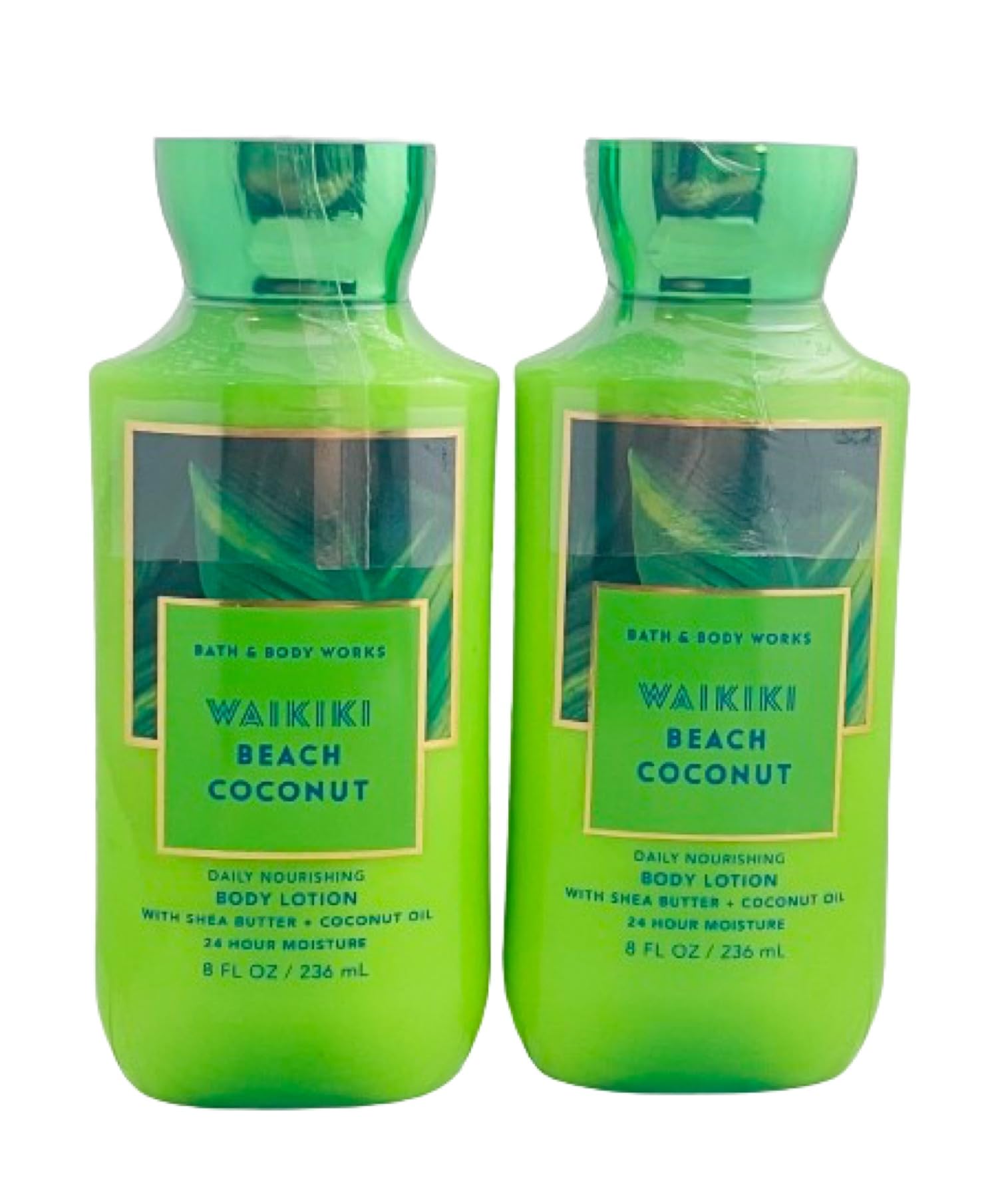 Bath & Body Works Waikiki Coconut 2-pack bottles front view for daily hydration