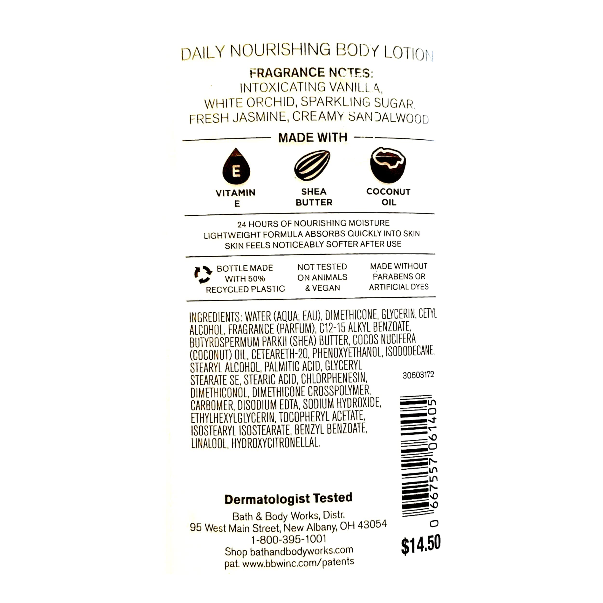 Bath & Body Works Shea & Vitamin E Body Lotion – Warm Vanilla Sugar, 8 oz