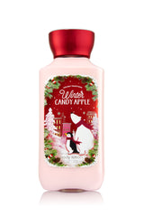 Bath & Body Works Winter Candy Apple lotion shows smooth application for nourishing skin