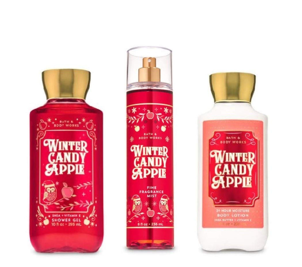 Bath and Body Works Winter Candy Apple mist bottle offers festive holiday freshness.