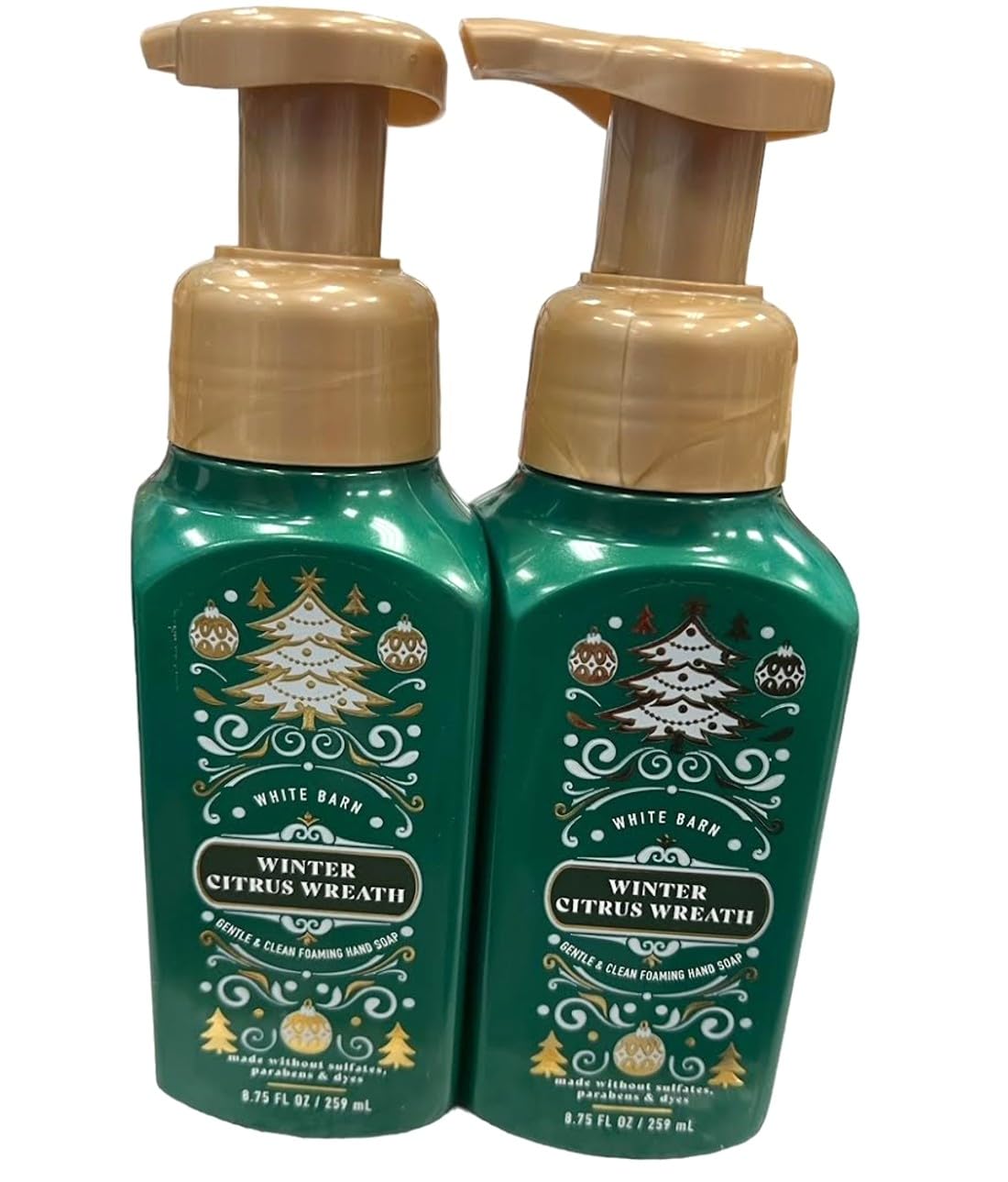 Bath and Body Works Winter Citrus Wreath two-pack packaging image highlights a convenient daily-use option.