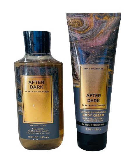 Bath & Body Works After Dark 3-in-1 wash bottle pour for a refreshing night routine.