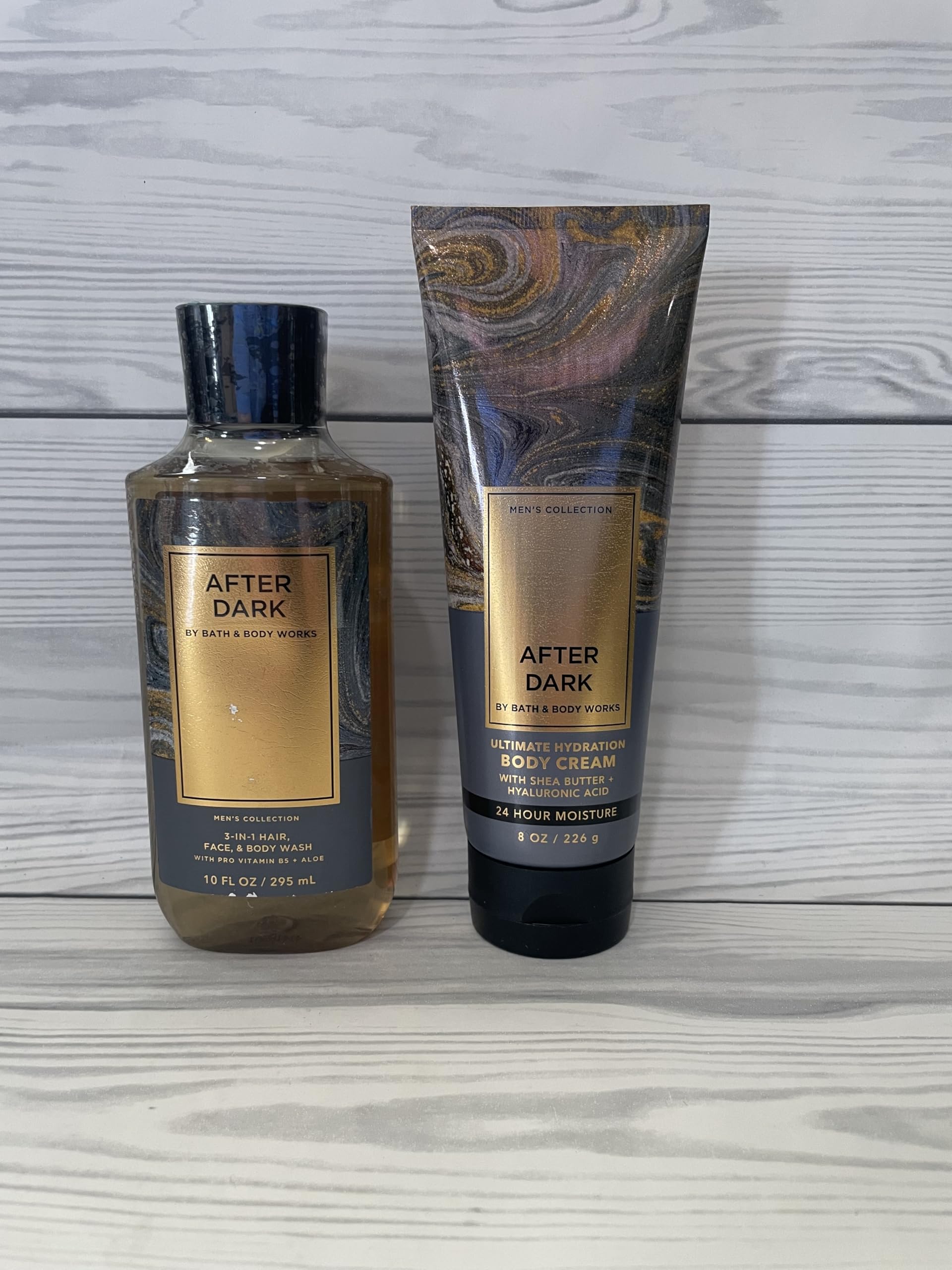Bath & Body Works After Dark men's wash foam lather ready for shower routine.
