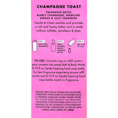 Bath & Body Works Champagne Toast foaming hand soap demonstrates luxuriously rich lather and soft fragrance