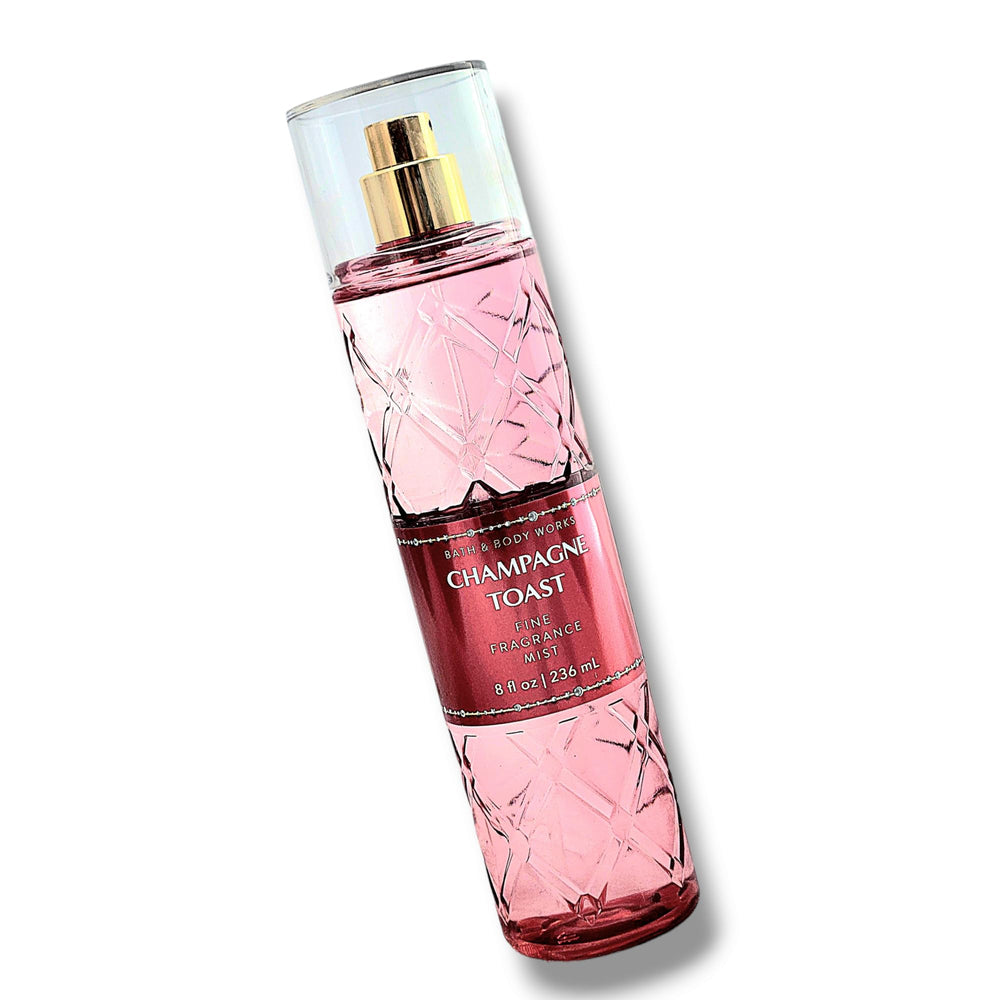 Bath & Body Works Champagne Toast mist on skin highlighting layerable fragrance.