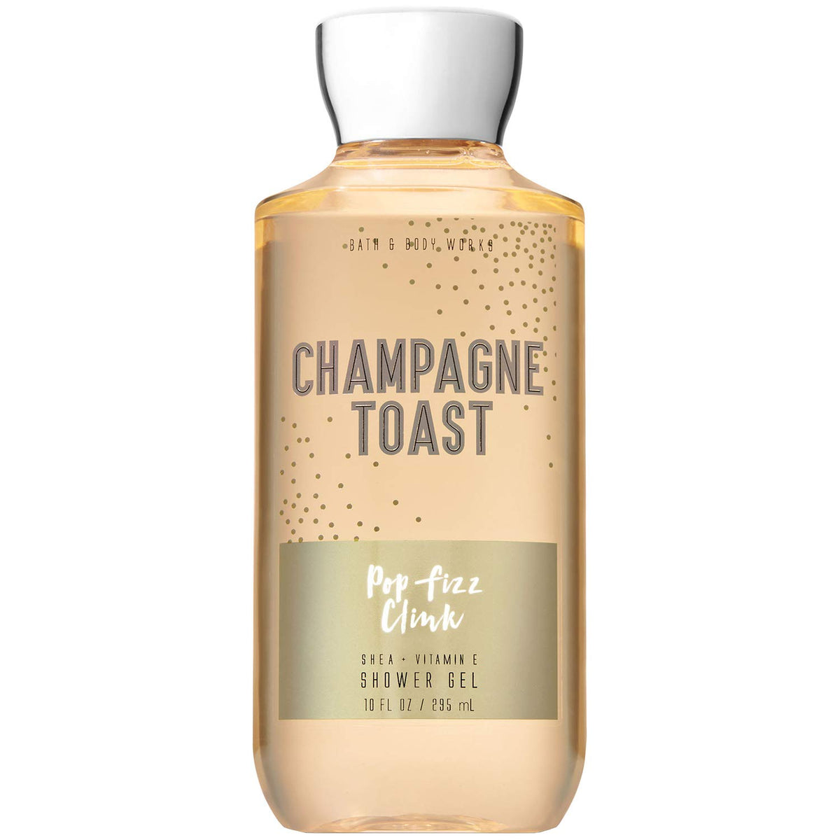 Bath & Body Works Champagne Toast shower gel bottle front with sparkling fragrance and refreshing cleanse