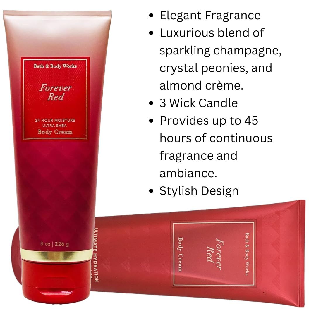 Bath & Body Works Forever Red fragrance swirl evokes fiery pomegranate and red peony vibes