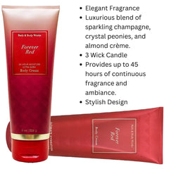 Bath & Body Works Forever Red fragrance swirl evokes fiery pomegranate and red peony vibes