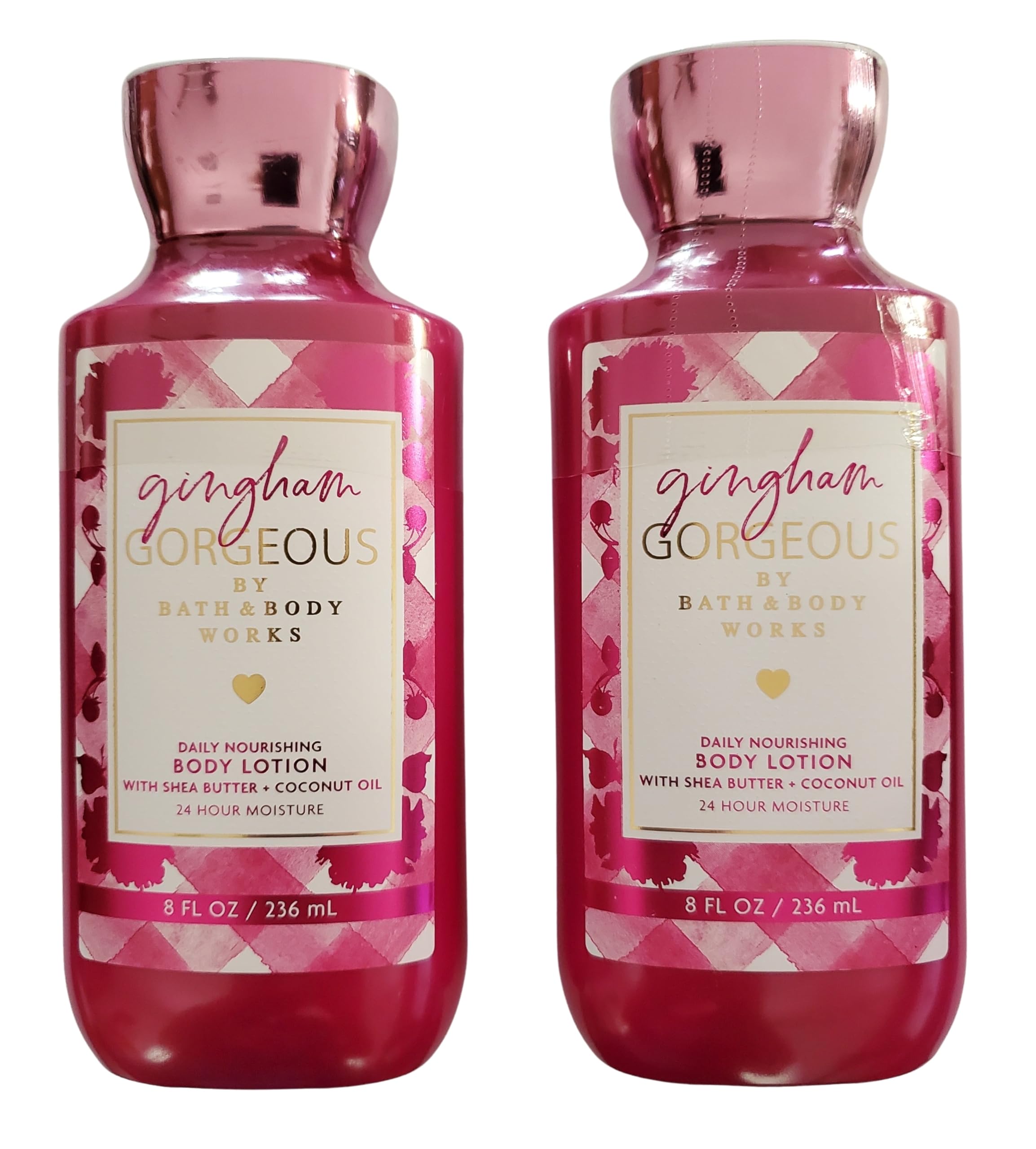 Bath & Body Works Gingham Gorgeous lotion bottle for daily hydration and floral fragrance.