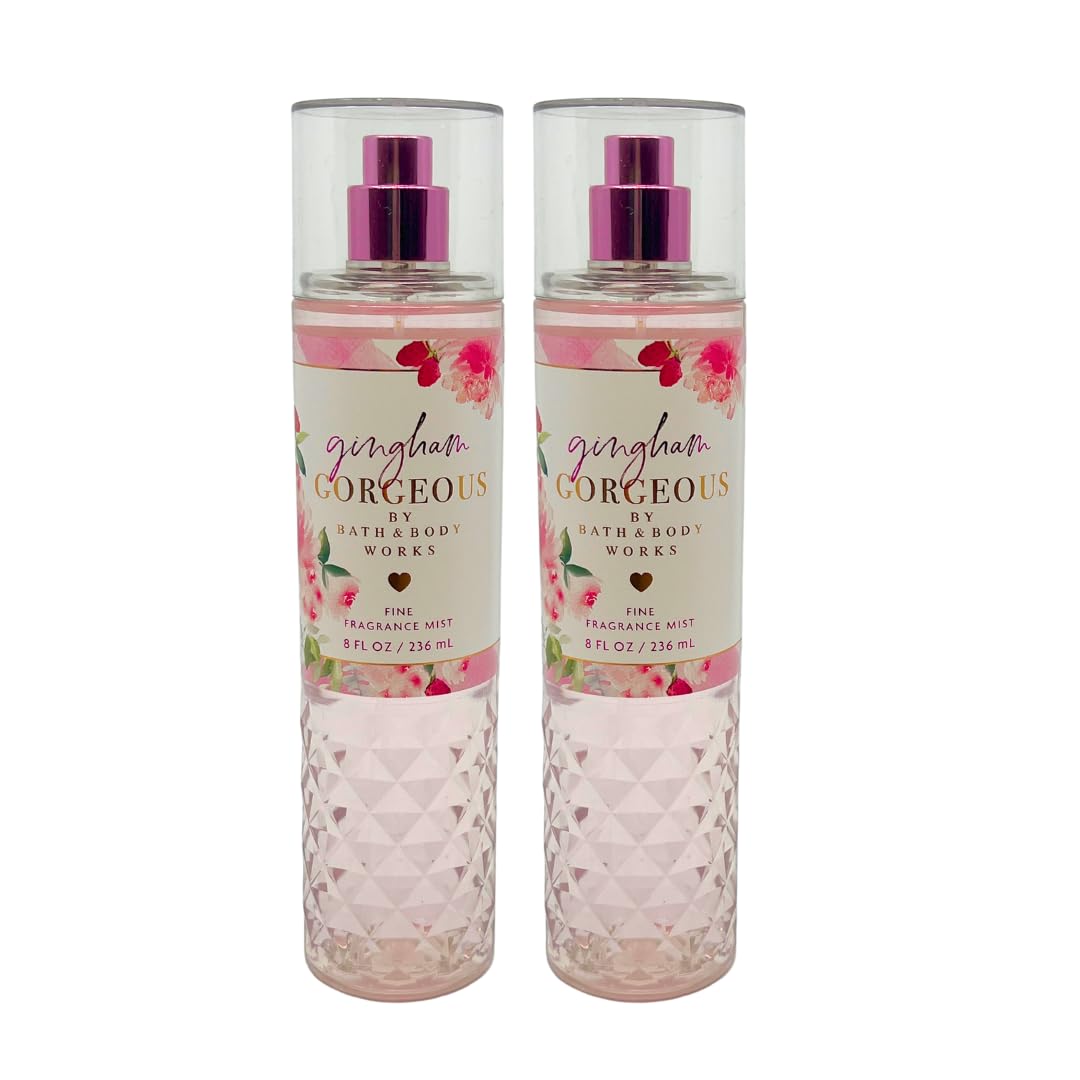 Bath & Body Works Gingham Gorgeous Gift Set packaging with bow for gift-ready presentation