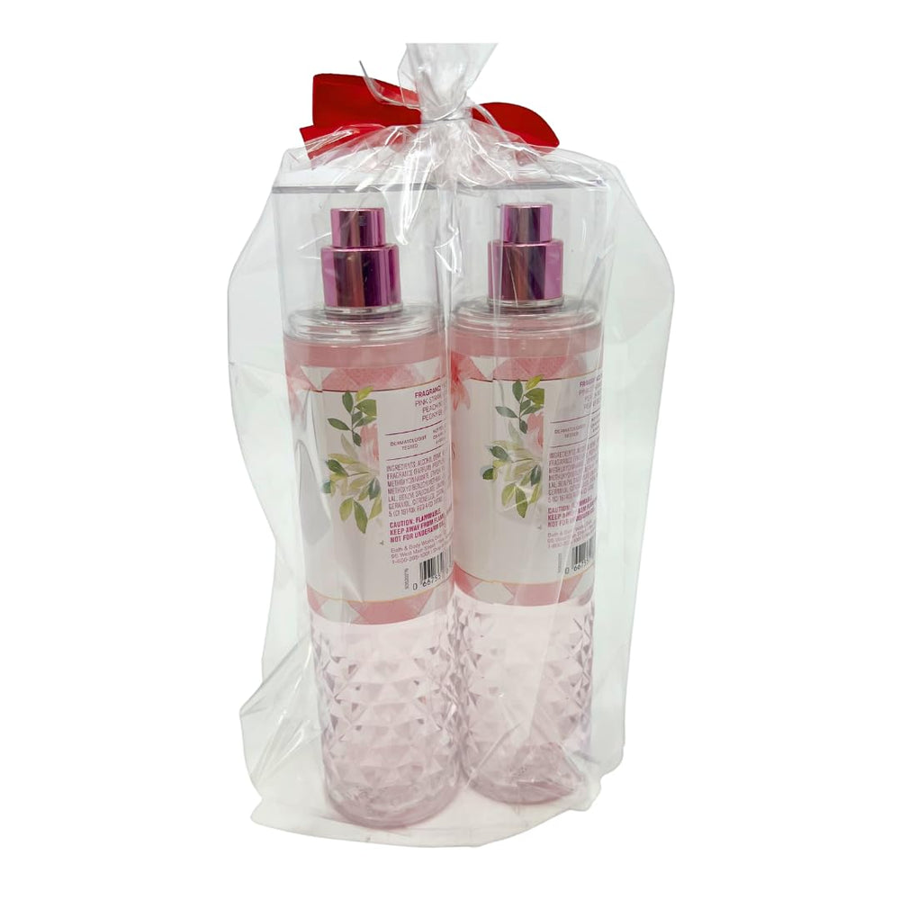 Bath & Body Works Gingham Gorgeous Mist two-pack label and 8 oz bottles for gift-ready use