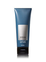 Bath & Body Works Men's Ocean Spray body cream provides post shower moisture with vetiver depth.