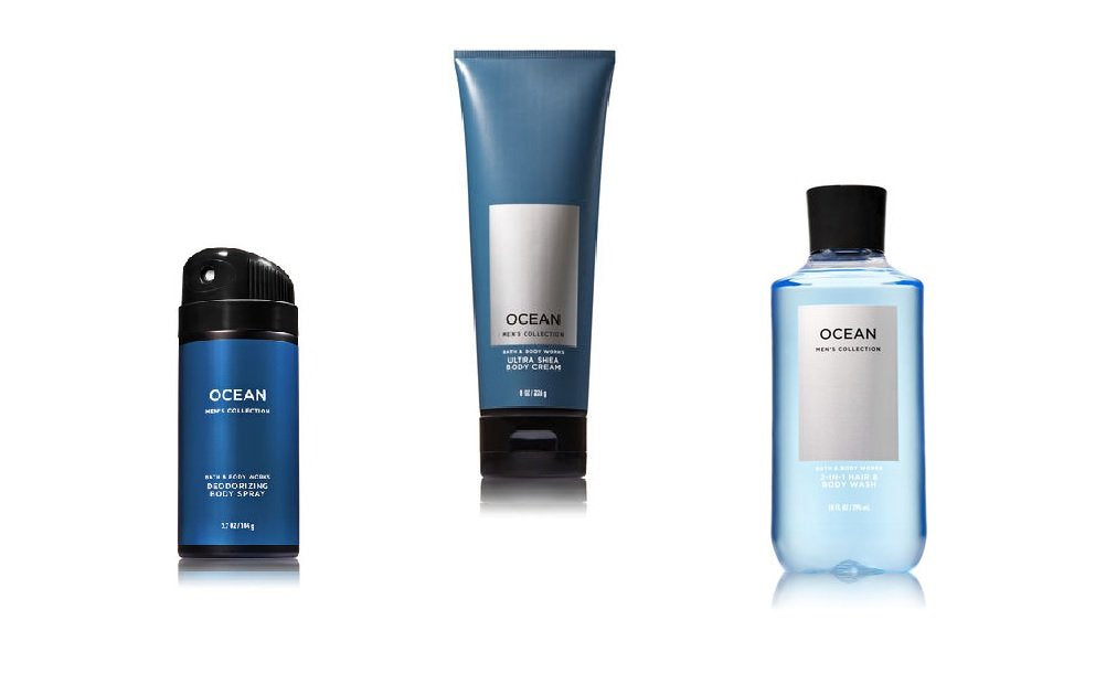 Bath & Body Works Men's Ocean Spray bottle offers a refreshing coastal scent for daily use.