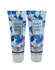 Bath & Body Works Moonlight Path 2-pack bottles highlight Hyaluronic Acid hydration for lasting moisturization