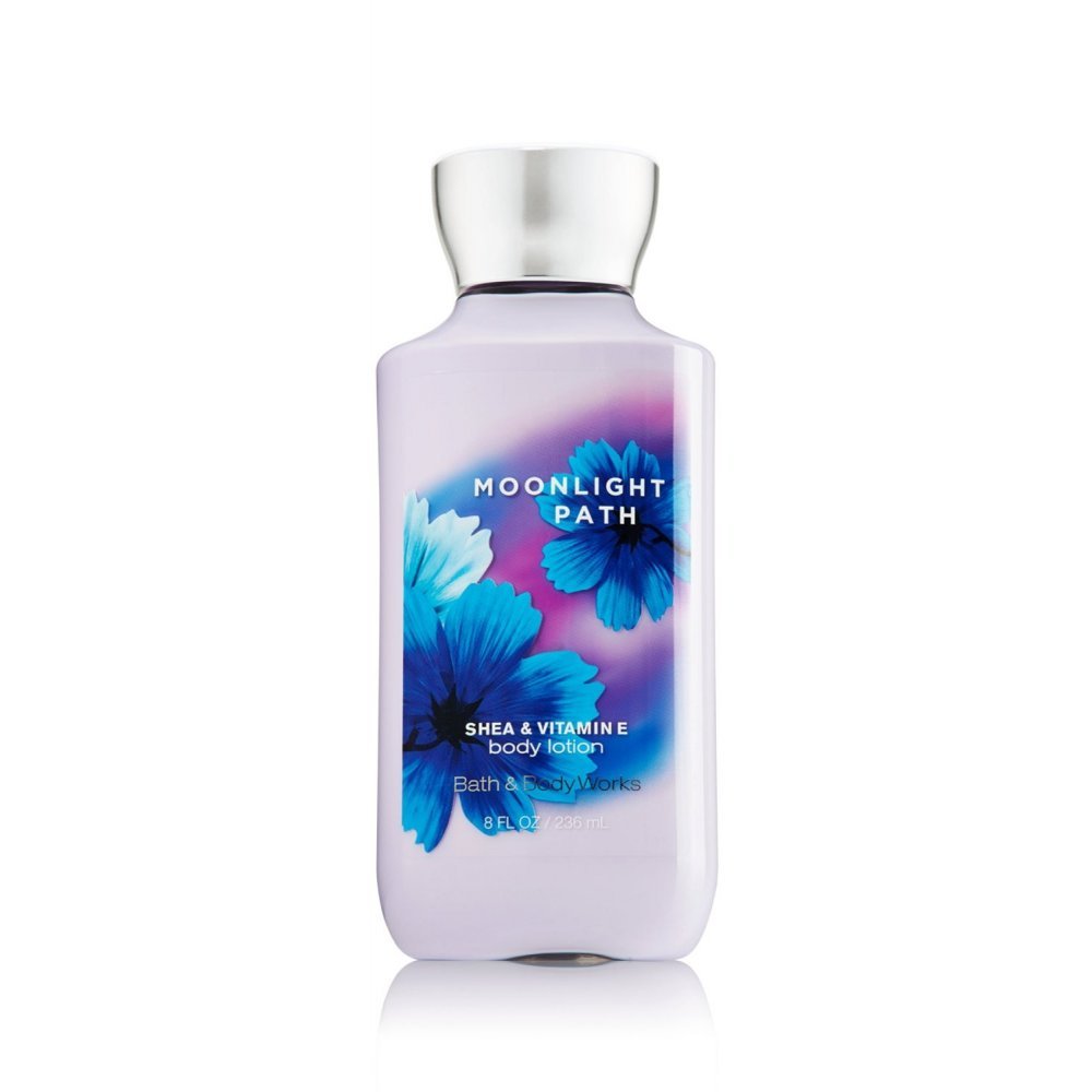 Bath and Body Works Moonlight Path lotion bottle for daily hydration and delicate fragrance.