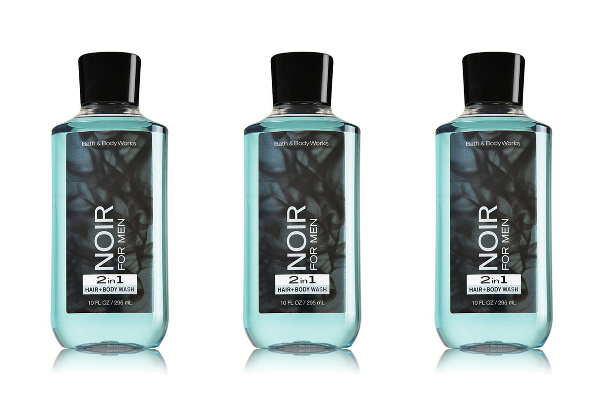 Bath & Body Works Noir for Men 2-in-1 bottle for quick in-shower grooming.