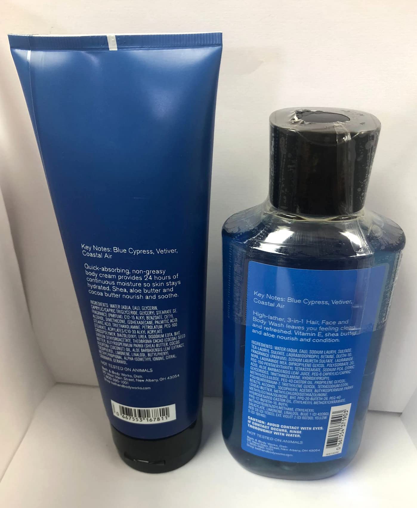 Bath & Body Works Ocean packaging variation with recyclable materials and sustainability focus.