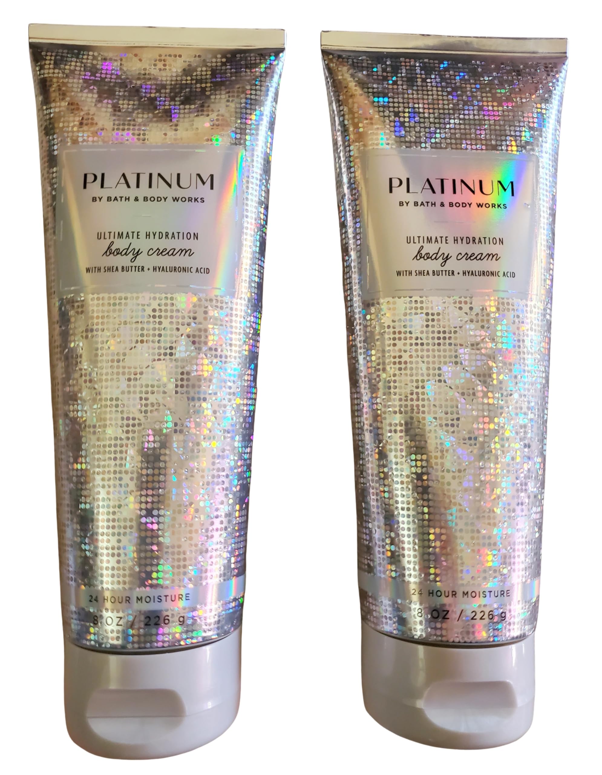 Bath & Body Works Platinum Ultimate Hydration bottle cap—premium packaging signaling durability and quality
