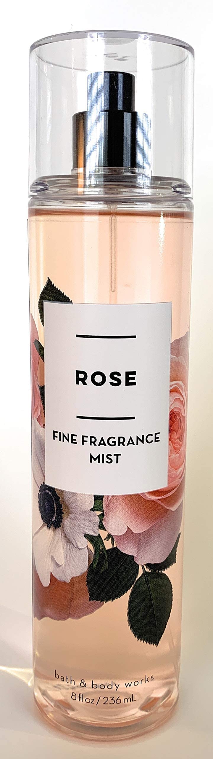 Bath & Body Works Rose packaging shows elegant 8 oz mist for travel