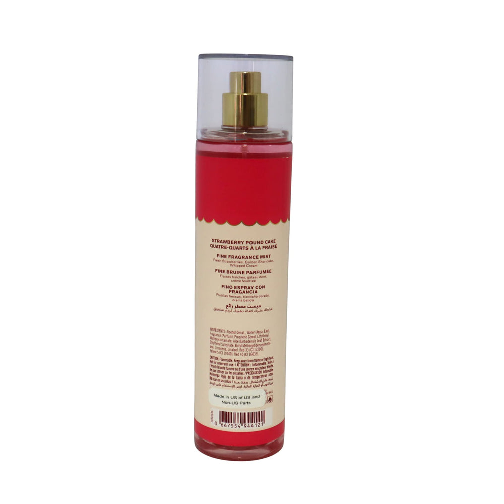Bath & Body Works Strawberry Pound Cake Mist packaging highlights gift-ready appeal.
