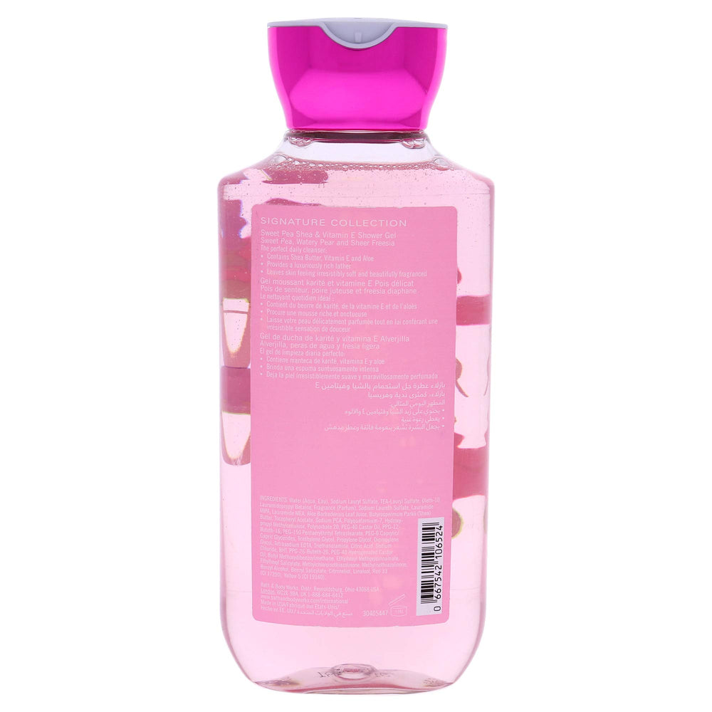 Bath & Body Works Sweet Pea Shower Gel fragrance notes highlight a fruity-floral scent for everyday enjoyment.