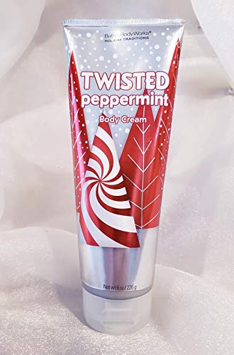 Bath & Body Works Twisted Peppermint label highlights holiday edition scent.